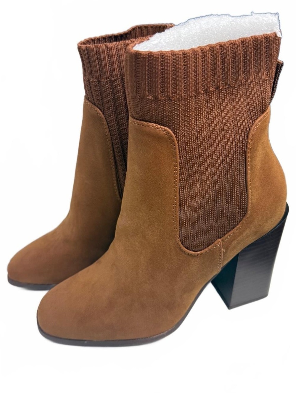 New Journey Adalia Cognac Brown Ankle Boots Size 7